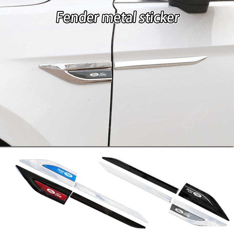 Fender Adesivos Para O Rótulo Lateral Do Pára-Lamas Metálicos Ford Anti-Riscos Proteção Da Porta Carro Modificação Esportiva Acessórios De Decoração Ranger Ecosport Focus 5d Kuga Fiesta