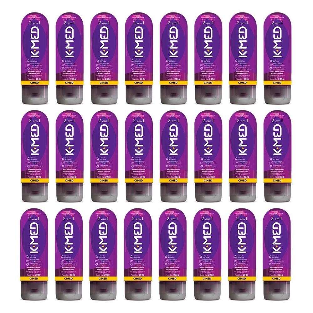 Kit 24 unidades - Gel Lubrificante Íntimo K-med 2 Em 1 200ml
