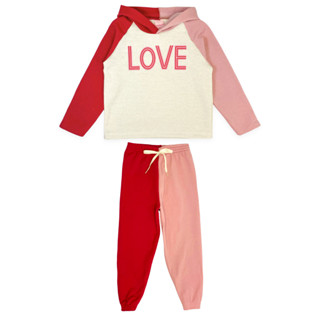 Conjunto Feminino Infantil Love Duocolor em Oferta na Shopee