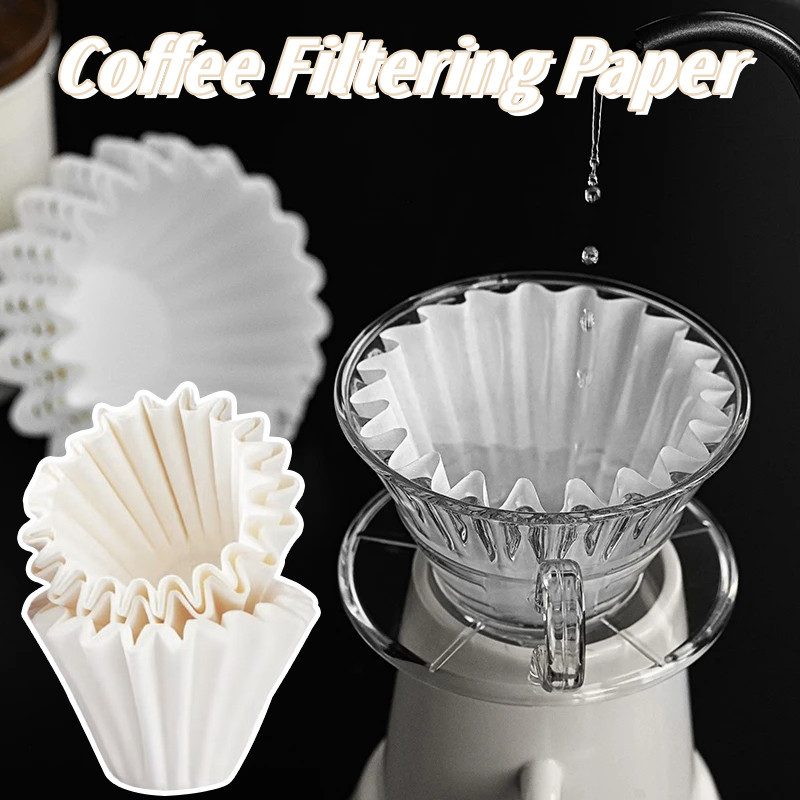 50 Pcs Set Papel Filtro De Café-Descartável , Amigo Do Ambiente-Tipo Gotejador-Bolo Corrugado Copo