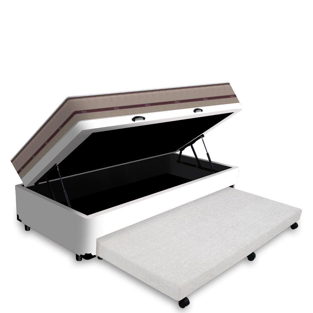 Cama Box Baú e Auxiliar Solteiro + Colchão de Molas Ensacadas D'Angelis Classic Solteiro 88cm · foto 2