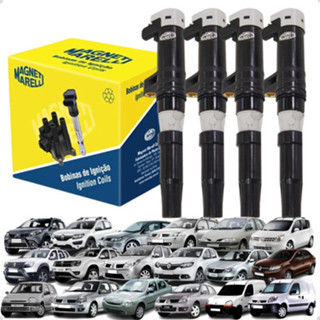 Kit 4 Bobinas Ignição Clio Sandero Livina Megane Scenic em Oferta na Shopee