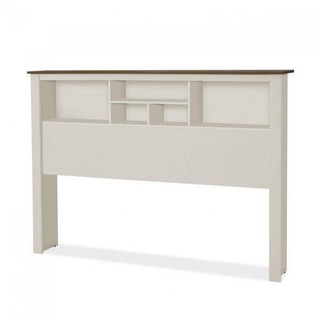 Cabeceira Casal Box Havana  Off White/Madeira em Oferta na Shopee