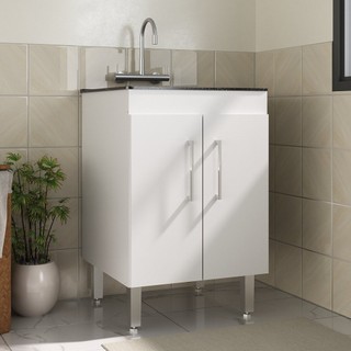 Tanque para Área de Serviço Desmontado Marmorite Preto Branco em Oferta na Shopee