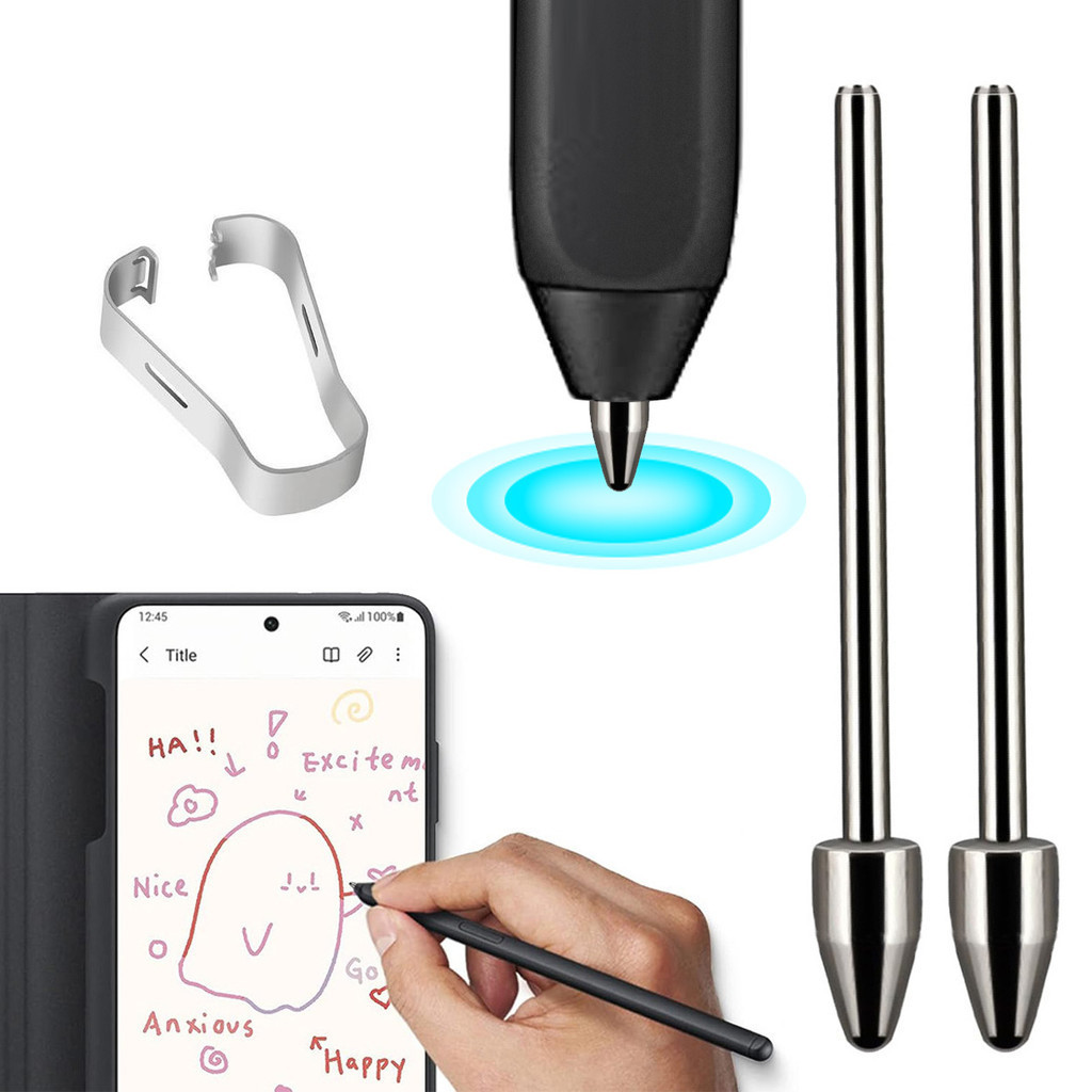 Ponta de substituição metálica Fonken para Samsung Tab S6 S7 S8 S9, ponta SPen para Samsung Galaxy Note20, Note10, ponta