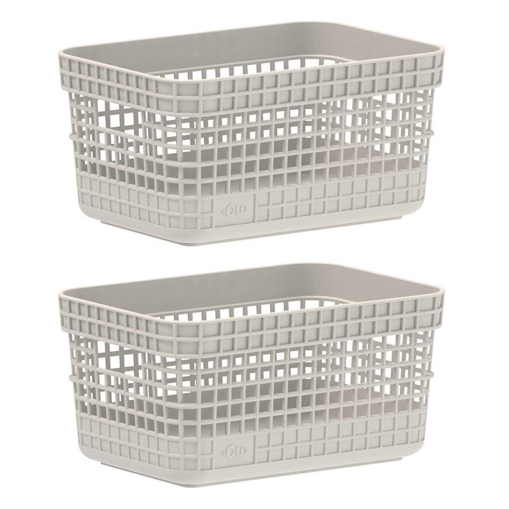 Kit 2 Cestos 2,5L Organizador Multiuso OU Grid - Home & Living