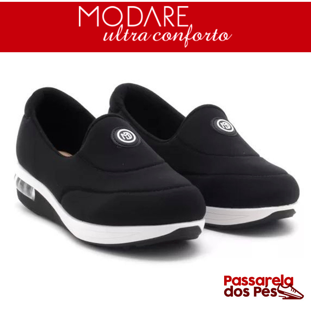 Tênis Feminino Modare Ultraconforto Bolha Napa Casual Calce Fácil Ref:7320.239