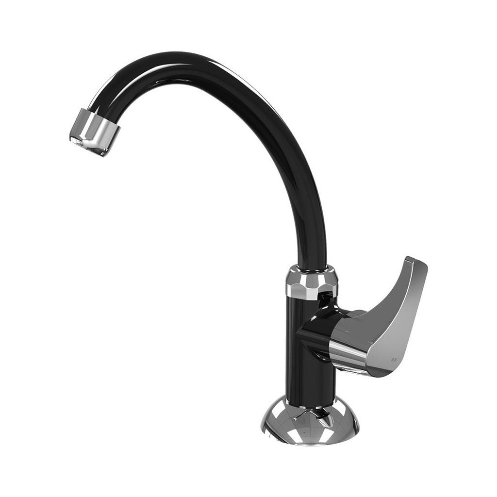 TORNEIRA DE MESA PARA LAVATÓRIO PREMIUM - PRETA CROMADA - Home & Living
