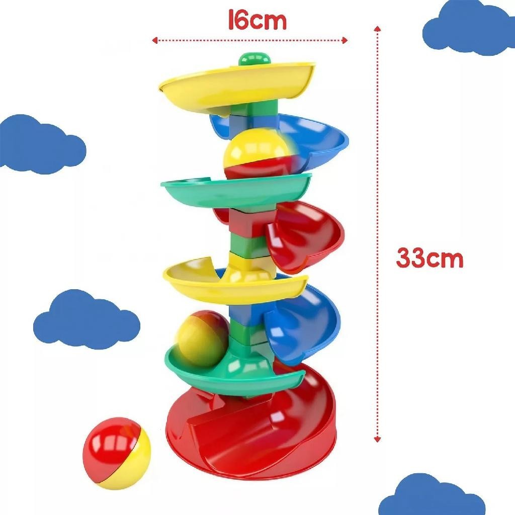 Brinquedo Interativo Rola Bola 18 Peças Educativo - Dismat em Oferta na Shopee
