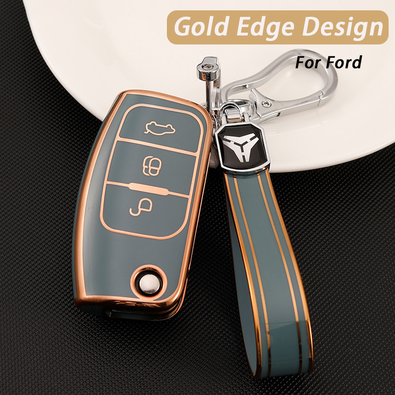 Capa Para Chave TPU Carro Chaveiro Dobrável Ford Focus 2 MK2 Fiesta Mondeo Galaxy Falcon Territory Ecosport Protetor De em Oferta na Shopee