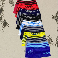 Kit 3 Cuecas Box Boxer Infantil Poliamida e Elastano