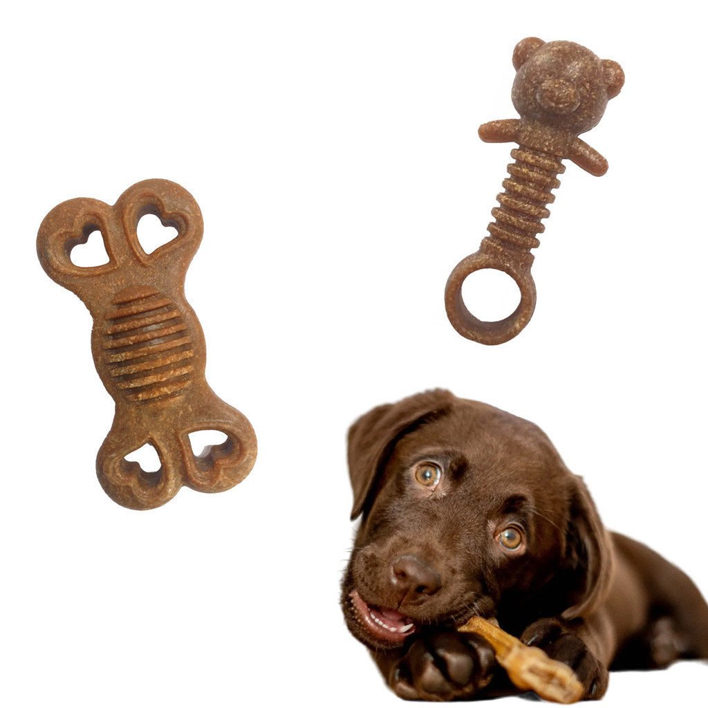 Kit 2x Brinquedos Pet Urso e Coração