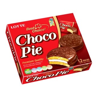Combo 12un Choco Pie Bolinho De Chocolate Original Lotte 336g em Oferta na Shopee