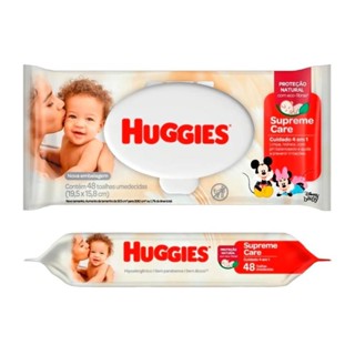 LENÇO UMEDECIDO HUGGIES NATURAL CARE COM 48 UNIDADES em Oferta na Shopee