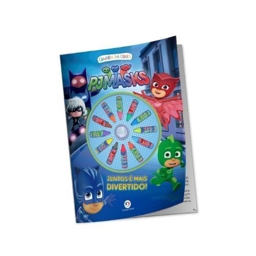 Livro Infantil de Colorir Magia das Cores - Pj Masks