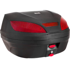 Baú Bauleto Motos 52 Litros Smart Box 3 Refletor Traseiro Chave Trava Preto Pro Tork BP-11PT