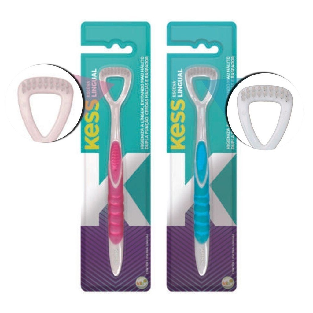 KIT ESCOVA PARA HIGIENIZAÇÃO LINGUAL KESS COD.2009 C/2