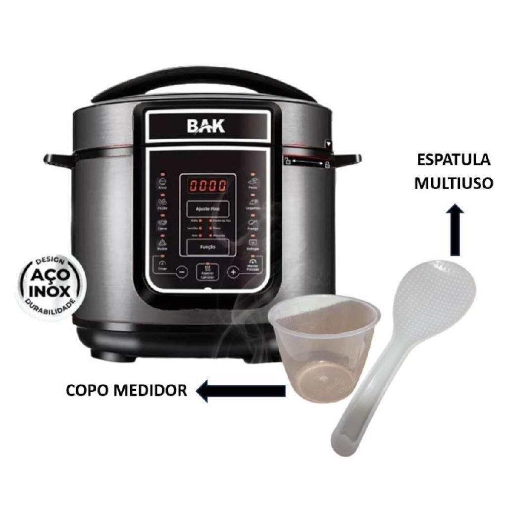 Detalhes do Panela De Arroz, Feijão Elétrica Digital 110v 5 Litros Inox Preta ou Vermelha panela moderna
