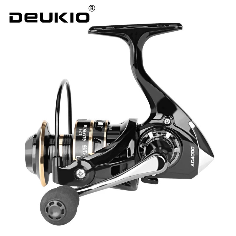 molinete de pesca Cana De Pesca Molinete 40Kg Max Drag Power Água Salgada 17 + 1BB Murah molinete de pesca 6000 carretel de pesca vara de pesca molinete metal