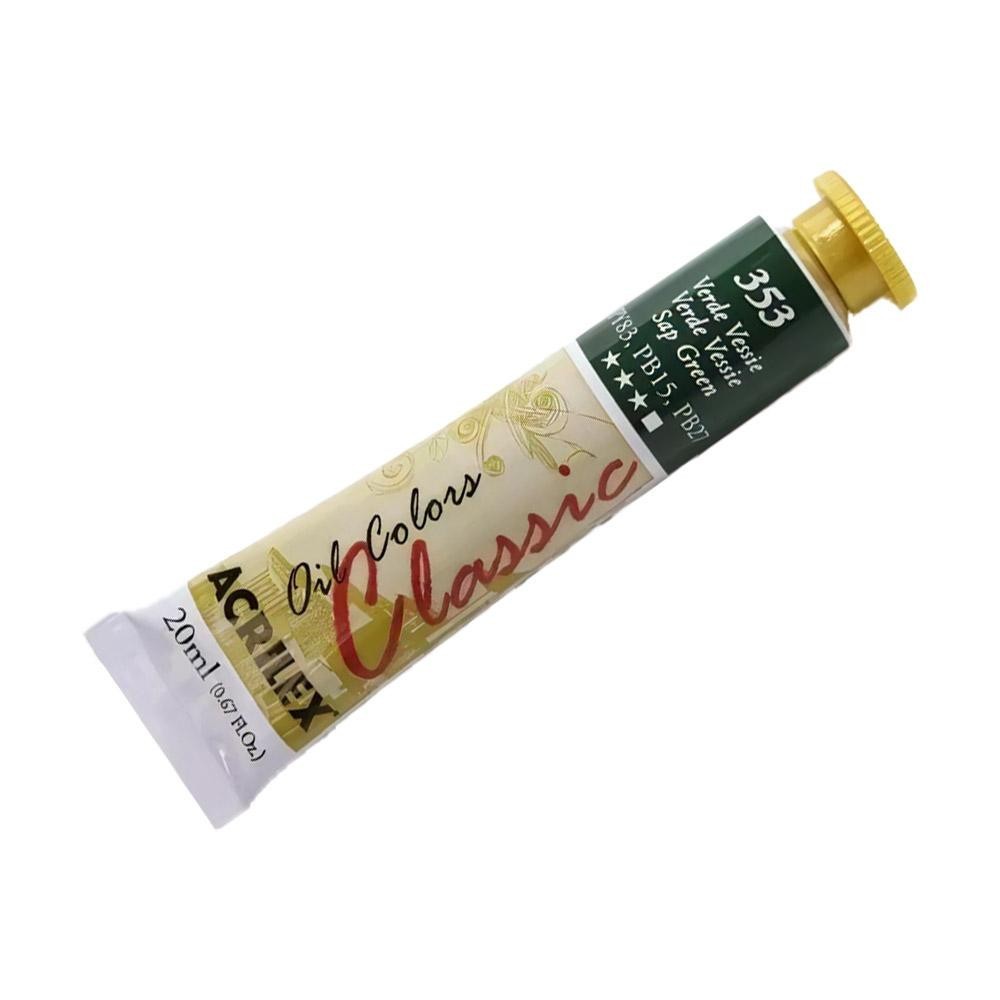 Tinta Óleo Color Bisnaga 20ml Verde Vessie 353  Acrilex
