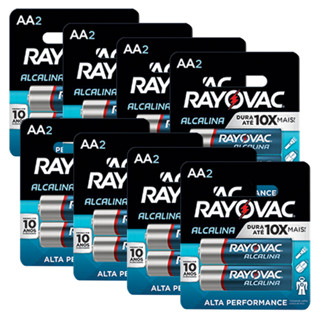 Pilha Alcalina AA Rayovac Bateria 2A Pequena kit 16 unidades em Oferta na Shopee