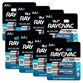 Pilha Alcalina AA Rayovac Bateria 2A Pequena kit 16 unidades