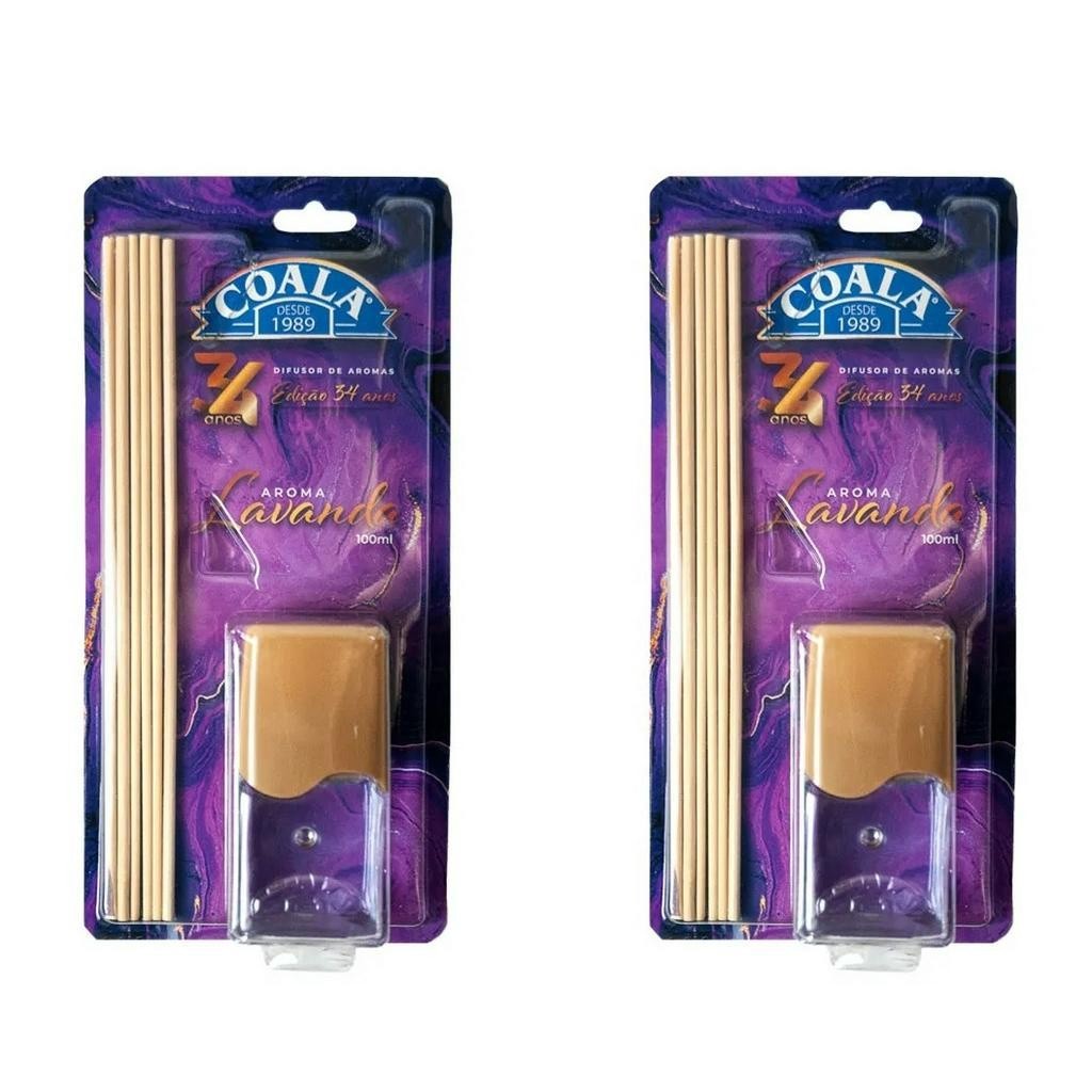 Kit 2 Coala Difusor de Aromas e Ambientes Com Varetas - Lavanda 100ML - Aromatizantes em Oferta na Shopee