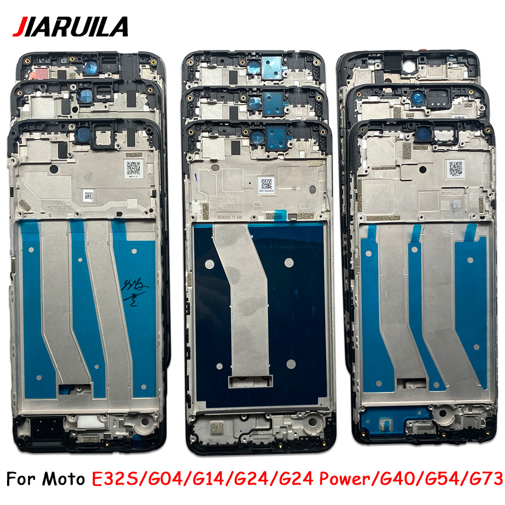 Para Moto E32S G04 G14 G24 Power G40 G54 G73 Carcaça Frontal LCD Tampa do Quadro Médio