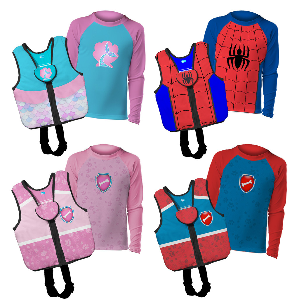 Kit Infantil: Camisa UV Proteção Solar + Colete Salva-Vidas para Crianças de 15 a 25kg – Segurança e Conforto na Piscina