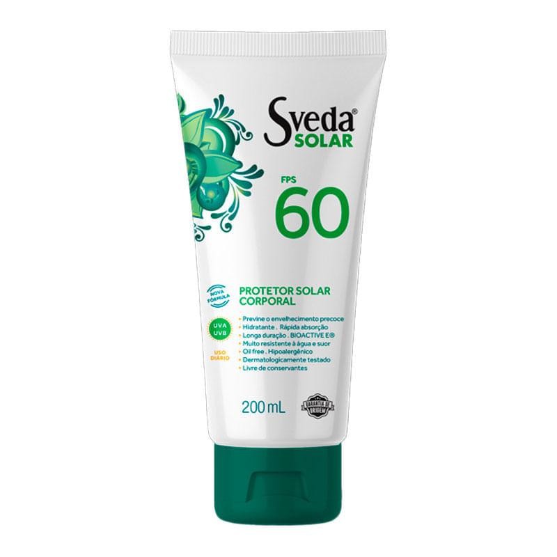 Protetor Solar Corporal Sveda Solar FPS60 200ml - Beauty