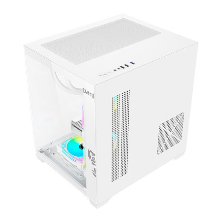 GABINETE GAMER BRANCO GRODD SNOW - BRANCO CLANM - mini-ITX mATX - HD SSD