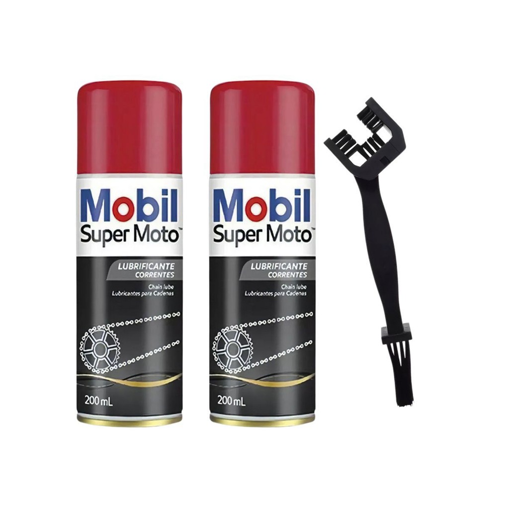 Kit Escova De Limpeza + 2 Lubrificantes Corrente Mobil Chain lube — imagem 2 de 2