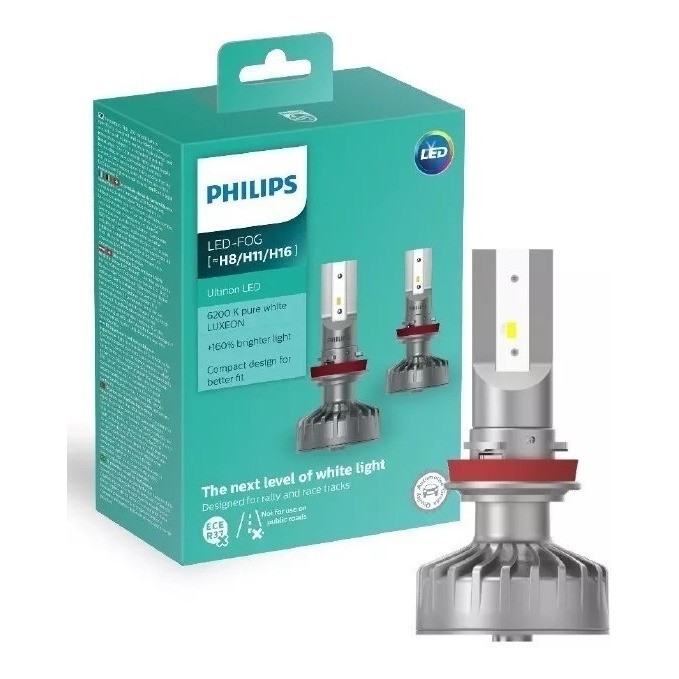 Par Lâmpada Led Philips Farol Neblina H8 H11 H16 Original FAROL  Ultinon Pro5000