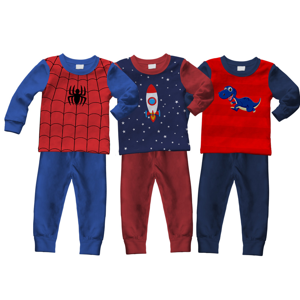 Kit Pijama Infantis 6 peças  - Conforto e Qualidade - Tamanhos 1 a 8 Anos