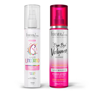 Kit Bye Bye Volume e Protetor Térmico Magia de Unicórnio Forever Liss