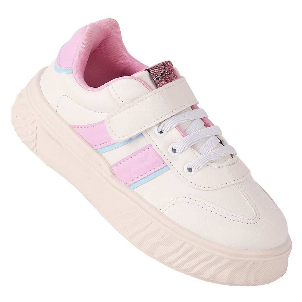 Tenis Casual Infantil Baby Feminino WorldColors Lps Fun - Branco - Baby & Kids Fashion