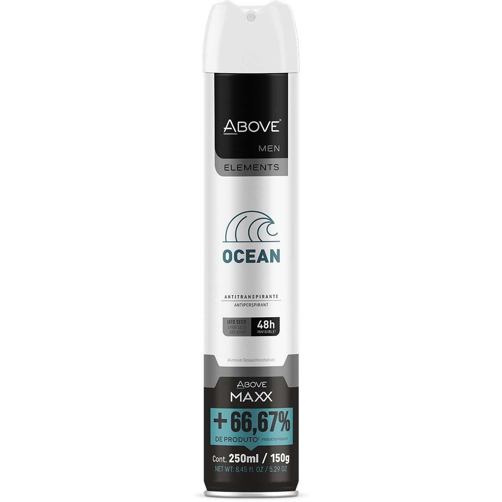 Desodorante Above Aero 250ml Maxx Elements Ocean