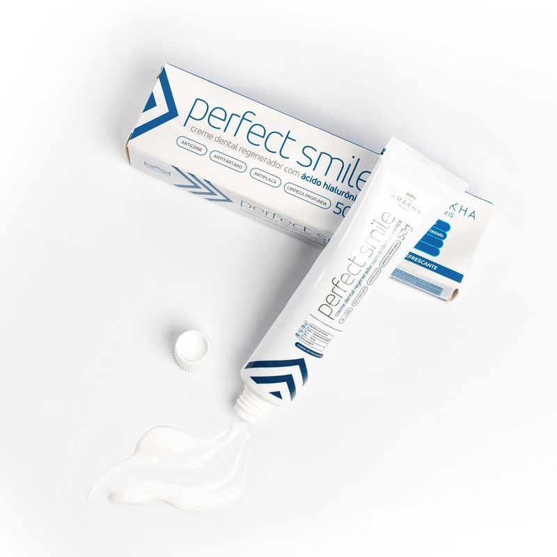 Creme Dental com Ácido Hialurônico Perfect Smile 50g - Beauty