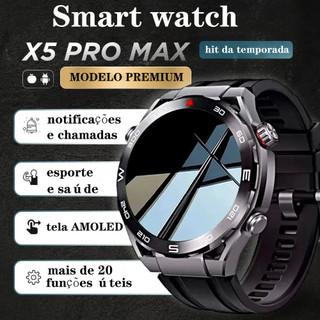 ‌Novo X5 PRO MAX SmartWatch: Chamada Bluetooth, À Prova de Água, Compatível Android e iOS…
