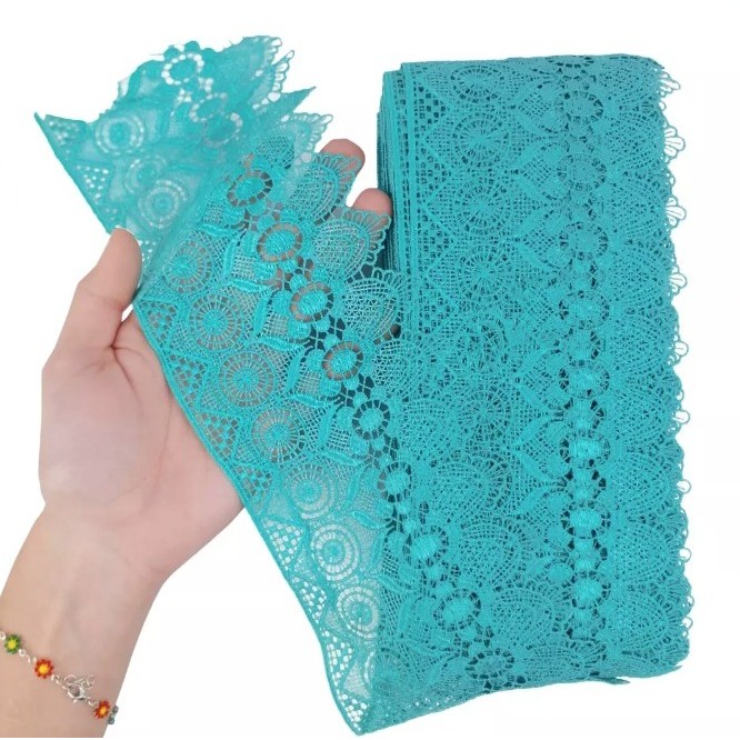 Renda Guipir CHL-582 10.0 Cm -  Rolo C/13.7 Metros Cor:Verde-Jade