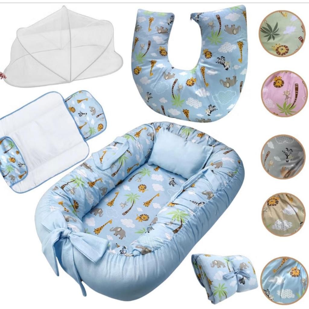 Ninho Redutor Com Almofada de Amamentação + Trocador Portátil + Mosquiteiro Para Ninho em Oferta na Shopee