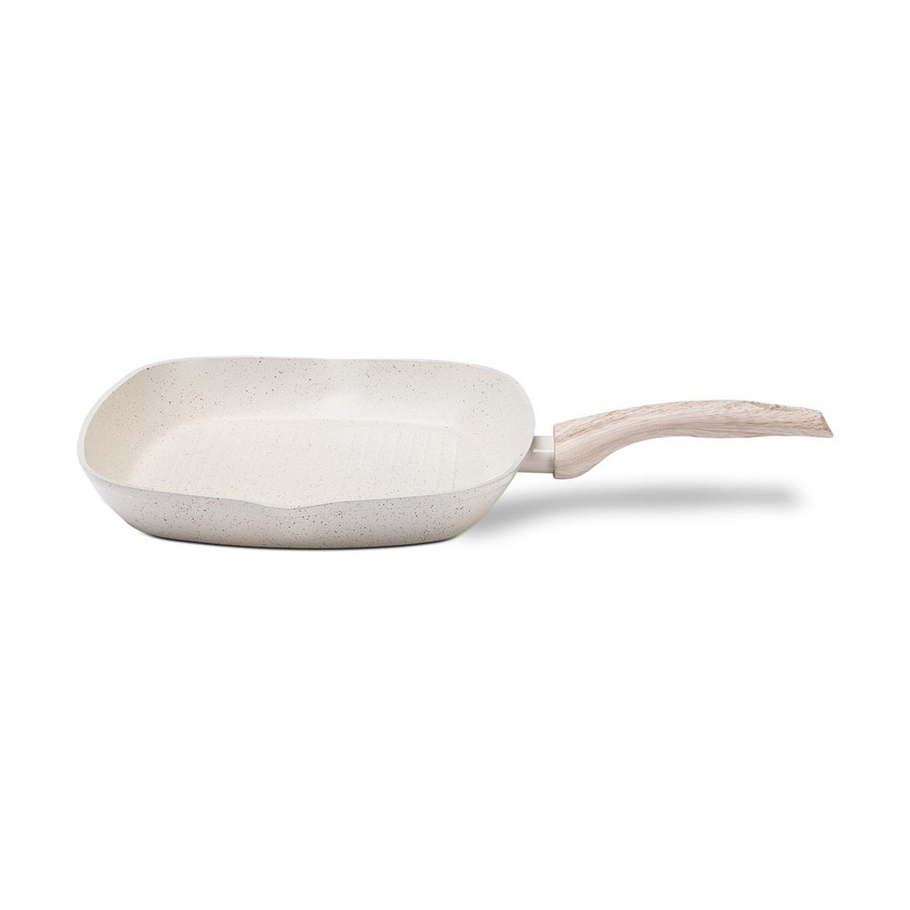 Grill com Indução Brinox Antiaderente Ceramic Life Sirius 28cm 2L Vanilla em Oferta na Shopee