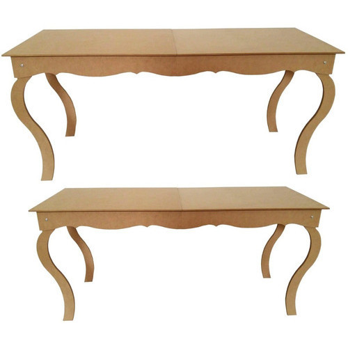 Mesa Luis Xv Mãe E Filha Mdf Cru 100x60x80 E 100x60x60 Cm