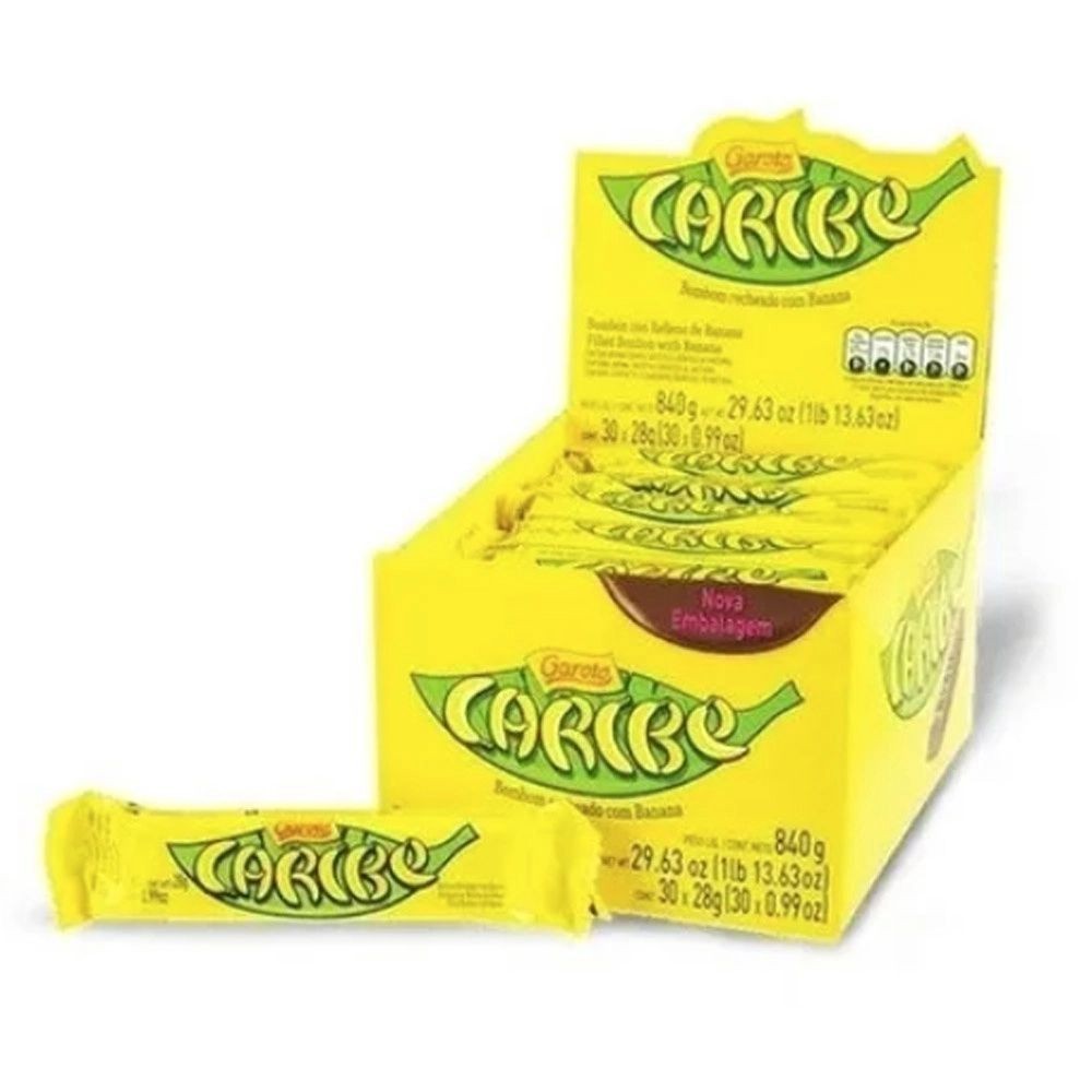 Chocolate Caribe Caixa com 30 Unidades de 28Gr