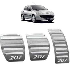 Pedaleira Peugeot 207 09/15 Manual Aço Inox - Não fura o pedal