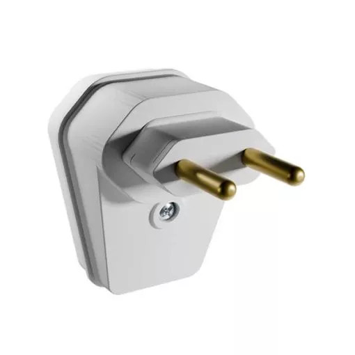 Plug Pino Maciço Macho Gigante 2p 10a ou 2p + t plugue  Margirius Prensa Cabo