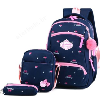 3pcs/mochila escolar para meninas adolescentes mochila horizontal para estudantes 1GKE