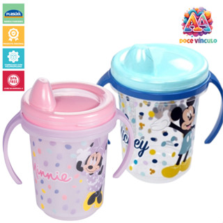 Caneca Copo Com Alça Infantil Mickey Minnie  Alça Removível de Transição 330ml em Oferta na Shopee