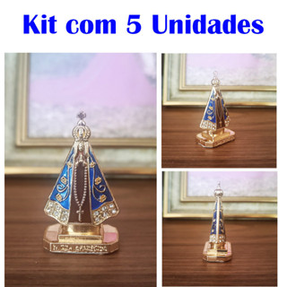 Imagem Miniatura Nossa Senhora Aparecida Metal Carro Escritório Conjunto com 5 Unidades Original em Oferta na Shopee