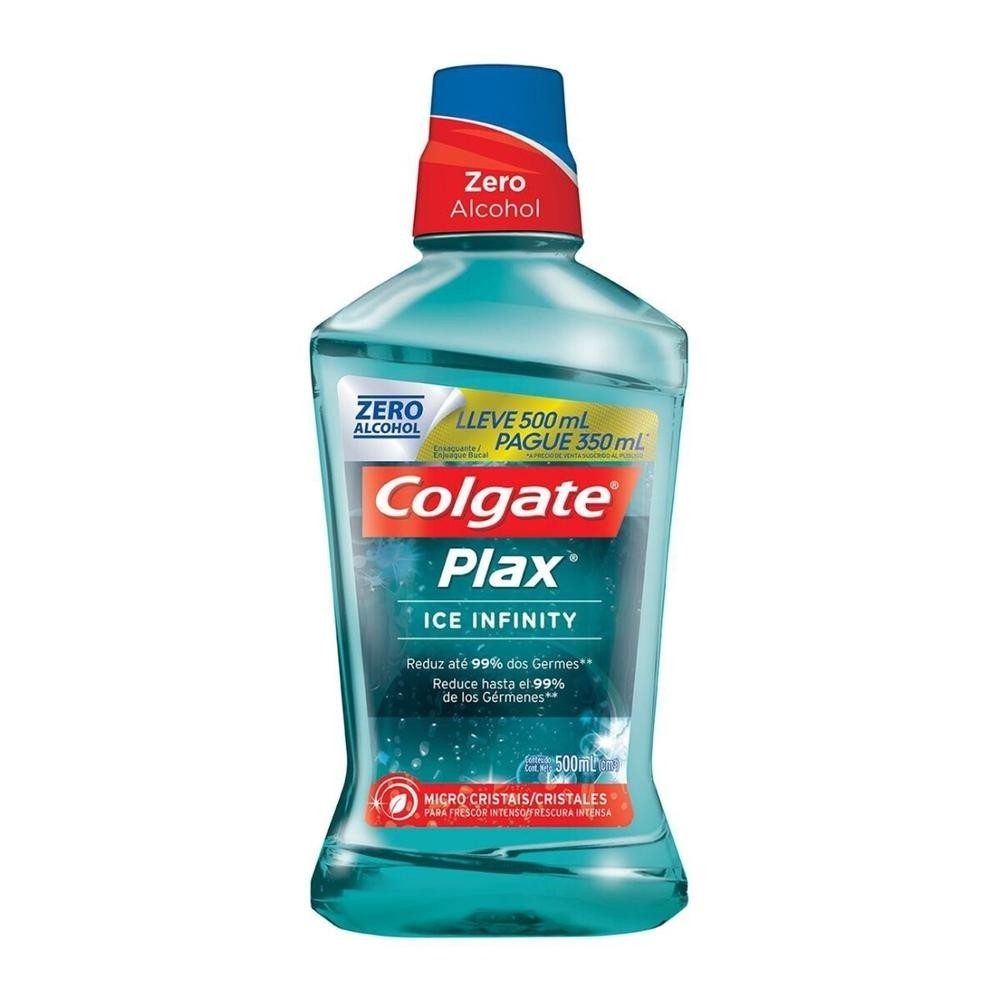 Enxaguante Bucal Colgate Plax Ice Infinity 500ml em Oferta na Shopee